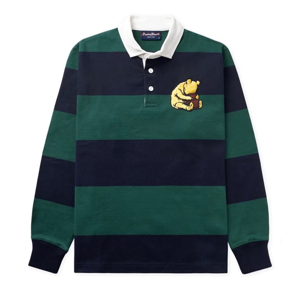 Rowing Blazers — Winnie the Pooh Collared Rugby Long-sleeve Shirt